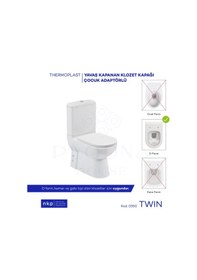 Resim Çocuk Bebek Adaptörlü Yavaş Kapanan Klozet Kapağı 