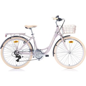 Resim Carraro 26" Julıet 26 21-v Vb 43-cm Mat Metalik Pembe-krom-krem 