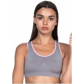 Resim Gri Pembe Mı Emay 4024 Double Toparlayıcı Büstiyer Gri Pembe Gri - Pembe 