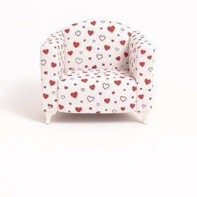 Resim Kalpli Ayaklı Çocuk Koltuğu Sevimli Tasarım Beyaz 