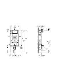 Resim Geberit Sigma Gömme Rezervuar 12 Cm 110.340.00.5 Beyaz - Mavi 