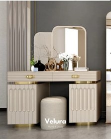 Resim Armony Modern Aynalı Şifonyer Krem 