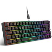 Resim Hxsj V200 Kablolu K68 Rgb Yayıncı Mini Oyun Klavyesi 19 Tuş Çatışmasız Membran Klavye Ancak Mekanik Hissi Oyun / Ofis İspanyol Versiyonu Optik 