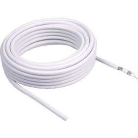 Resim Micra 20 Metre Rg6/u4 48 Tel Beyaz Kablo Iki Ucu F Connektörlü Hazır 