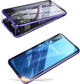 Resim Samsung Galaxy A50 Kılıf 360 Ön Arka Camlı Mıknatıslı Kapak 