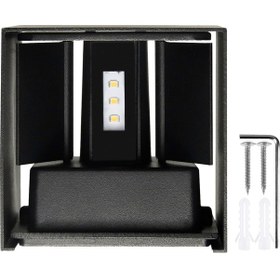 Resim Skycity "6 Led Dış Mekan Bahçe Duvar Aydınlatması - Ip65 Su Geçirmez, Ayarlanabilir Açı" Ilık Beyaz 