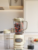 Resim Fressi Kişisel Blender Seti Öğütücülü Smoothie Şişeli Blender 1,0 Litre Blendir Seti Fr-bl01 Retroblend 