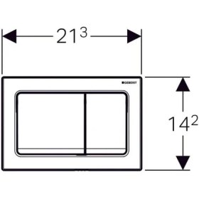 Resim Geberit ALPHA30 Kumanda Kapağı Çift Basmalı, Mat Siyah - 115.055.14.1 