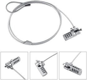 Resim Güvenlik Kilitleri Rakam 20 × 14 × 1 Laptop Kombinasyonu Güvenlik Kilidi Kablo Zinciri Hırsızlığı Caydırıcı 4 Haneli Şifre Dizüstü Pc için 