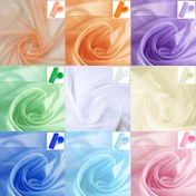 Resim 1 adet Canlı Organze Tül Şeffaf Kumaş Perde, 10m - Düğünler, Doğum Günleri, Gençler Duşları için Renkli Girdap Desenleri | Dayanıklı Polyester, Elektrik Gerektirmez, Tüysüz 