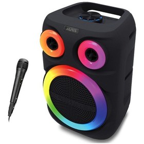 Resim Auris KLN200 25W 8 inç Mikrofonlu RGB Bluetooth Hoparlör 