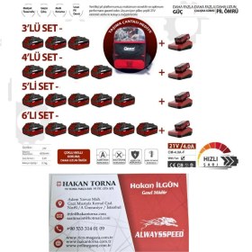 Resim Aa- Arm 3 Adet Yedek Akü Şarj Cihazı 2AH 21V Taşıma Çantası Hediye 