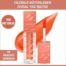 Resim Maybelline New York Sunkisser Hazy Matte Likit Allık - 34 Peachy Quench 