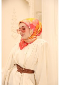 Resim Silk Home Olinda İpek Eşarp 47001-12 Mercan, Bej, Pembe, Bordo, Ekru 