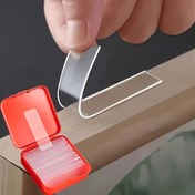 Resim 120 adet Süper Güçlü Çift Taraflı Bant - Herhangi Bir Boyuta Kesilebilir, Su Geçirmez, Mutfak ve Banyo için Delik Açmadan Paslanmaz Çelik Kanca, Duvarlar ve Cam İçin Mükemmel Uygundur 