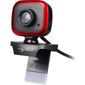 Resim HXSJ A849 480P USB Broadcast Video Konferans Mikrofonlu Webcam Siyah Kırmızı 