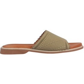 Resim Napa Shoes Kadın Lazer Kesimli Perfore Düz Taban Rahat Terlik Napa-1204 Yeşil 