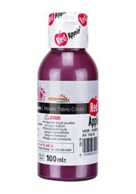 Resim Red Apple Metalik Kumaş Boyası 100 Ml Mor 
