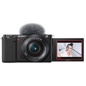 Resim Sony Mirrorless ZV-E10L 24.2 MP Interchangeable-Lens Mirrorless vlog Camera Body with 16-50 mm Lens 