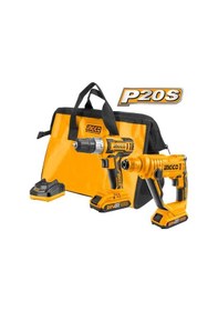 Resim Ingco CKLI2008 20 V Şarjlı Matkap + Darbeli SDS Plus Delici + Çift Batarya 