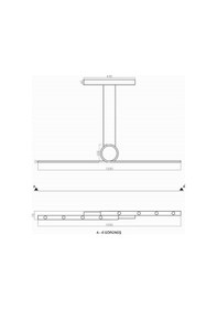 Resim Tra20102 Eco 120 Cm Led Avize Sarkıt Eyes 