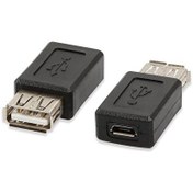 Resim USB 2.0 A Dişi to Mikro USB dişi Dönüştürücü Adaptör USB 2.0 A Dişi to Mikro USB dişi Dönüştürücü Adaptör