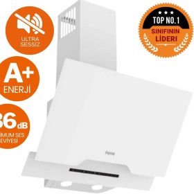 Resim Ferre Fryart & Flowart Olio Sessiz Davlumbaz Elektrikli Beyaz Ank. Set (D064-SA + MS261 + QEP63CB) 