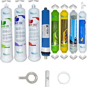 Resim Pemax Water Solutions Kapalı Kasa Su Arıtma Cihazlarına HFT 8'li Vontron Mebran Alkali-Mineral-Detox-Tatlandırıcı 