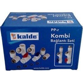 Resim Kalde 8 Parça Beyaz Dirsekli Kombi Bağlantı Seti Sızdırmazlık Garantisi ve Kolay Montaj Özelliği 