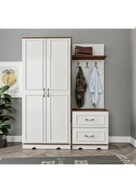 Resim Kznhome Kartopu Modüler Country Portmanto - Tamamı 1. Kalite Mdf 