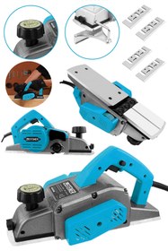 Resim STEİNER Alman 4200 W Bakır Sargı Metal Şanzıman Motor Korumalı Çift Bıçaklı Planya Rende Makinesi + 4 Bıçak 