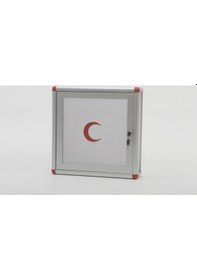 Resim Kare Ecza Dolabı 45 Cm Kırmızı Köşe 