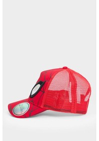 Resim Defacto Erkek Çocuk Marvel Spiderman Desenli Dokuma Cap Şapka F5333a825smrd1 Kırmızı 