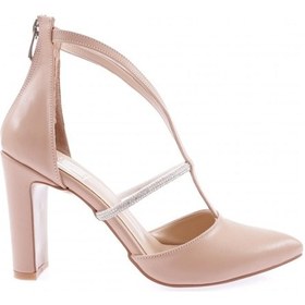 Resim Dgn 312-23y Kadin Topuklu Ayakkabi 312-2289-R0152 Bej 