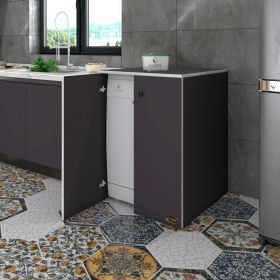Resim Kenzlife bulaşık&çamaşır&kurutma makinesi dolabı kapaklı nurten gri 90*70*60 banyo ofis 