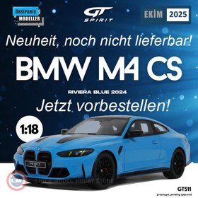 Resim 1:18 2024 BMW M4 CS Riviera Blue 