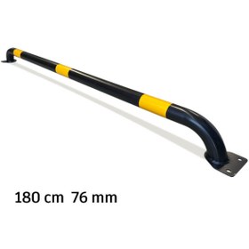 Resim İlgi Trafik Araç Stop Demiri Araç Stoperi Otopark Stoperi Siyah 180cm Ø76mm 2.5mm 