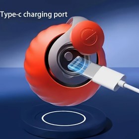Resim Kedi Rulo Oyuncak Tip-C Şarj Portu ile - Kapalı, Hızlı Rulo, Kaymaz Taban Halı, Şarj Edilebilir Lityum Polimer Pil, Silikon Yapı, Küçük Irklar İçin İdeal, Kedi Oyuncağı | Modern Kedi Oyuncak | Dayanıklı Kedi Oyuncak 