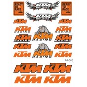 Resim A4 Sticker 065 Tek Paket Çoklu Sticker Siyah 