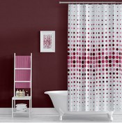 Resim Zethome Banyo Duş Perdesi 4961 Pembe 180x200 Perde Borusu Askı Aparatı 120x200 Hediyeli 