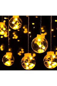 Resim ledison Dekoratif Işıklı Top Perde Led Fişli 