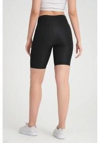 Resim Vogsign Kadın Dalgıç Kumaş Toparlayıcı Yüksek Bel Şort Tayt 222 Siyah 