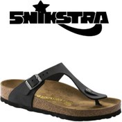 Resim Birkenstock Gizeh Oiled Leathe Unisex Siyah Terlik - Snikstra 