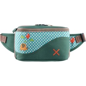 Resim Yeşil Fil Desenli Kanvas Unisex Göğüs ve Bel Çantası 