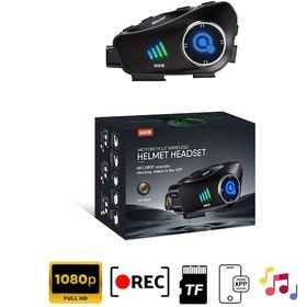 Resim Q28 İntercom Kameralı Hd 1080p Kameralı Kask Kulaklık Su Geçirmez 32gb Hafıza Kartlı 