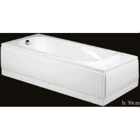 Resim Alika 180 x 80 CM Dikdörtgen Panelli Düz Oturmasız Küvet 