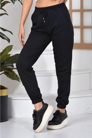 Resim pandy Siyah Renk Unisex Paçası Lastikli Slim Fit Jogger Eşofman Altı 