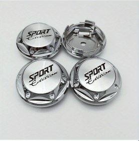 Resim Xuweiwei Black 4lu Abs Tekerlek Göbek Merkez Kapakları 68mm Çap Spor Edition Oto Aksesuar 