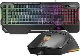 Resim Rampage KM-R96 ELEMENTAL Siyah RGB Aydınlatmalı Q Oyuncu Multmedia Klavye ve 7200 dpi Mouse Gaming Set 