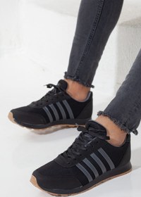 Resim Rona Gifts Erkek Siyah Günlük Rahat Taban Yumuşak Hafif Esnek Yürüyüş Sneaker Bağcıklı Spor Ayakkabı 